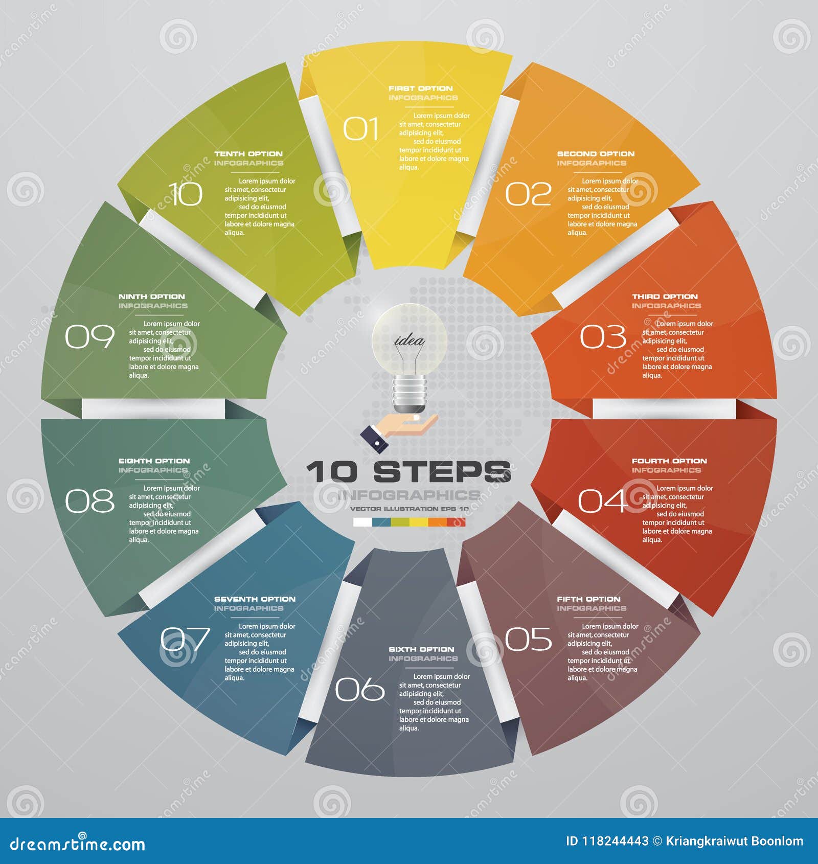 10 Section Pie Chart