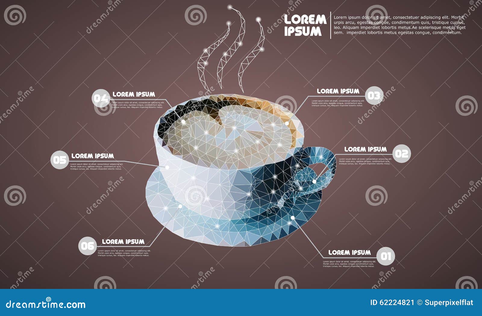 Infographic Poster Coffee Polygon Vector Stock Vector - Illustration of ...