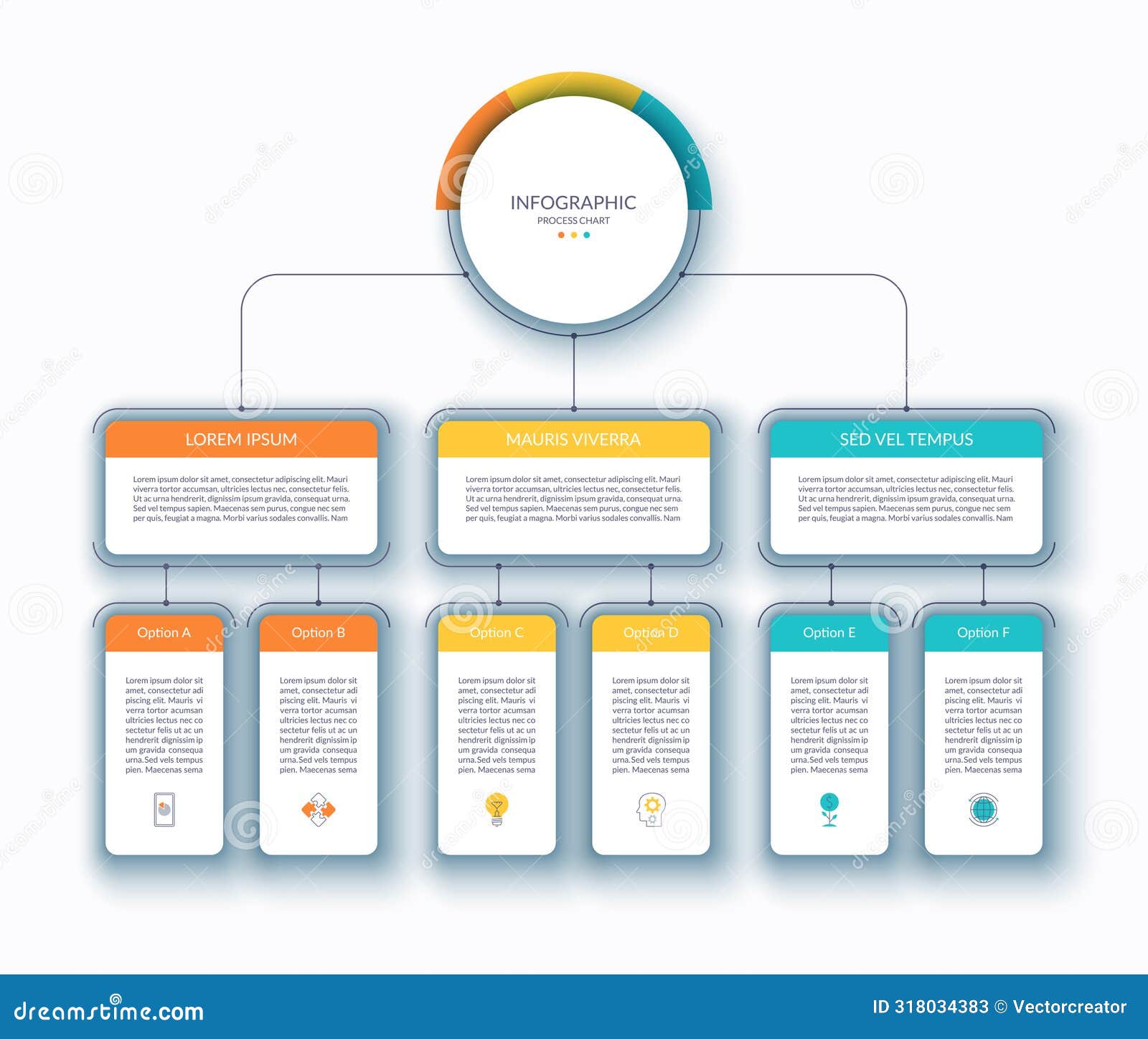 infographic process flow chart. clean minimalistic  template.