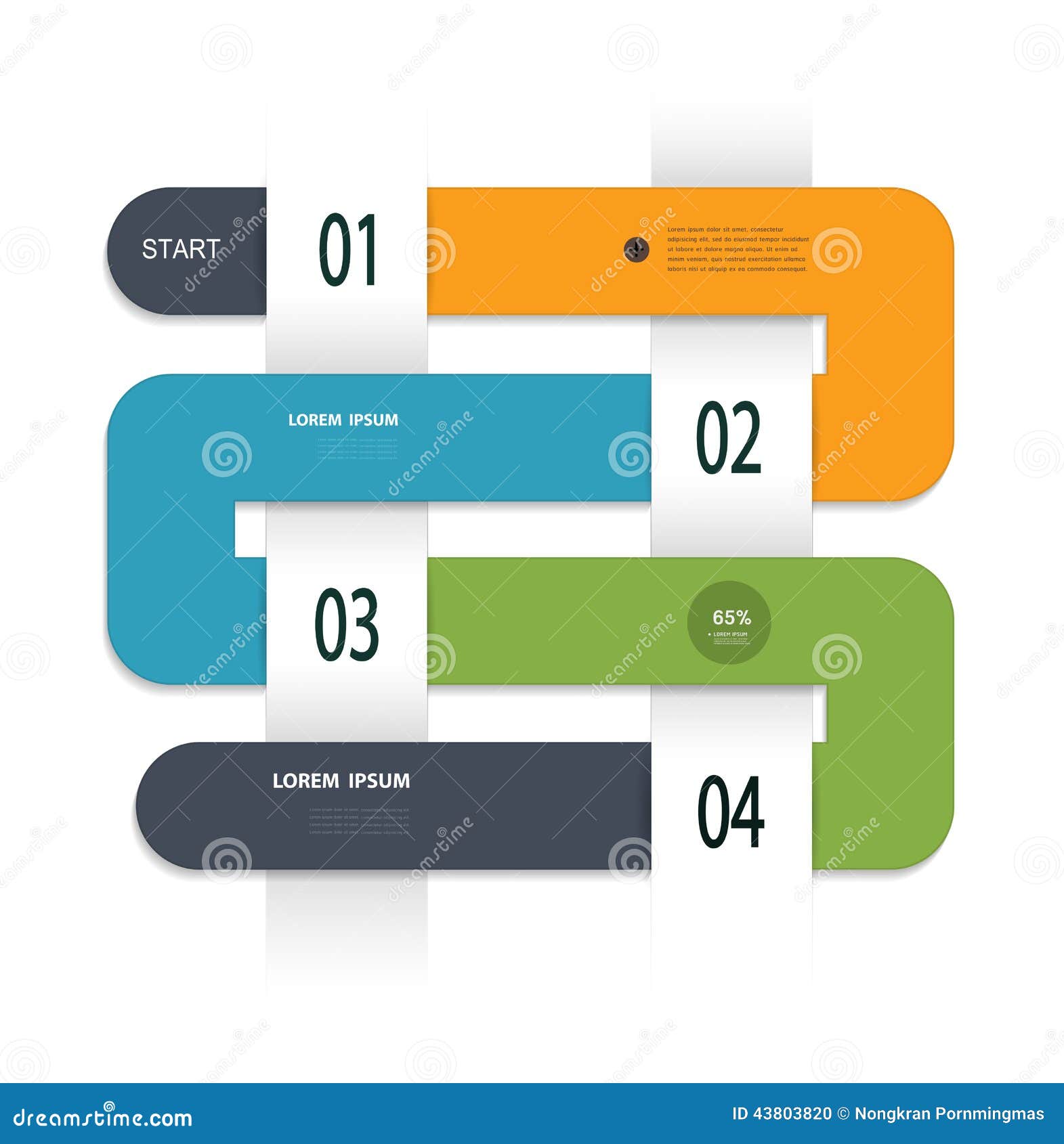 Infographic Step by Step Template Stock Vector - Illustration of line ...