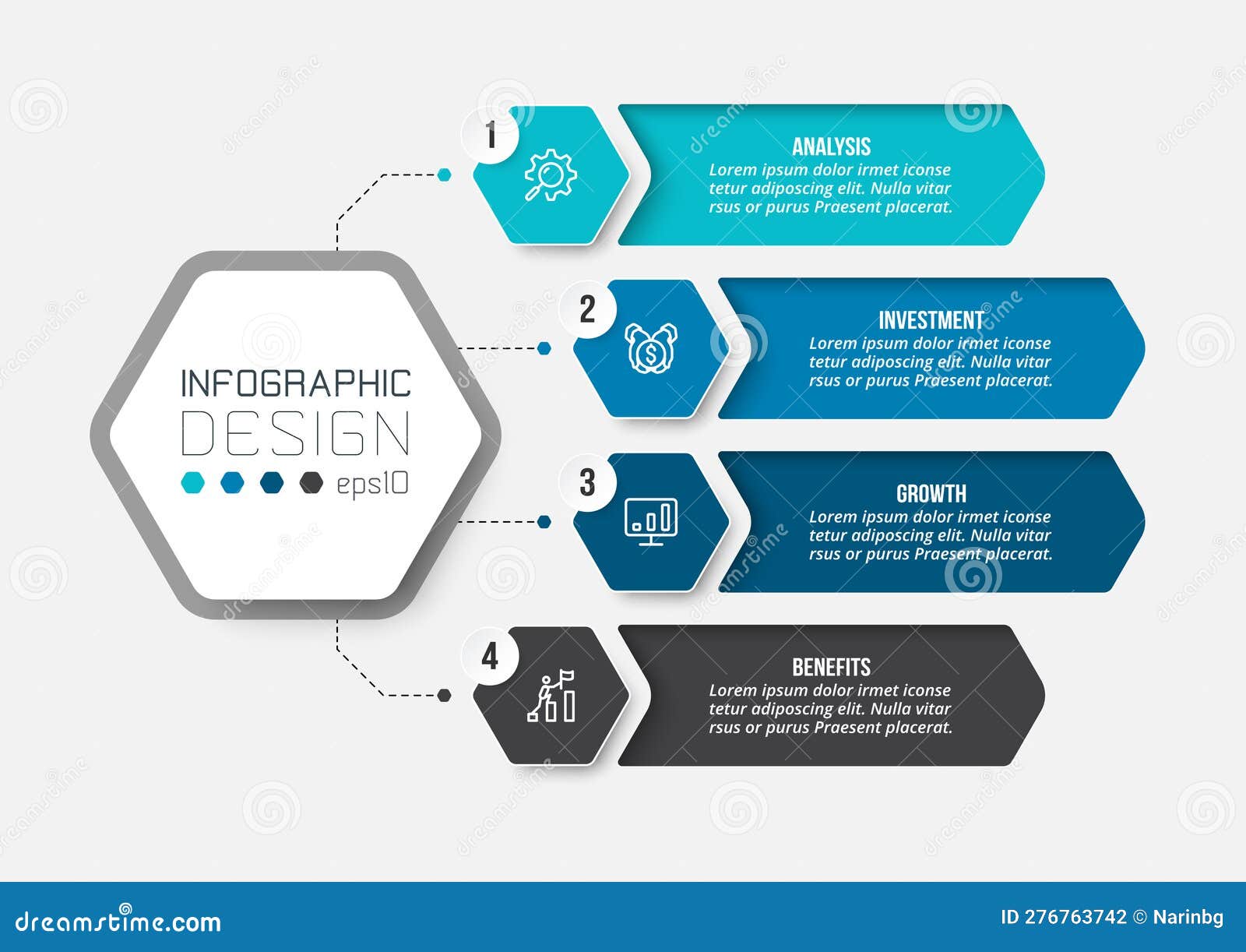 Infographic Template Business Concept with Diagram Stock Vector