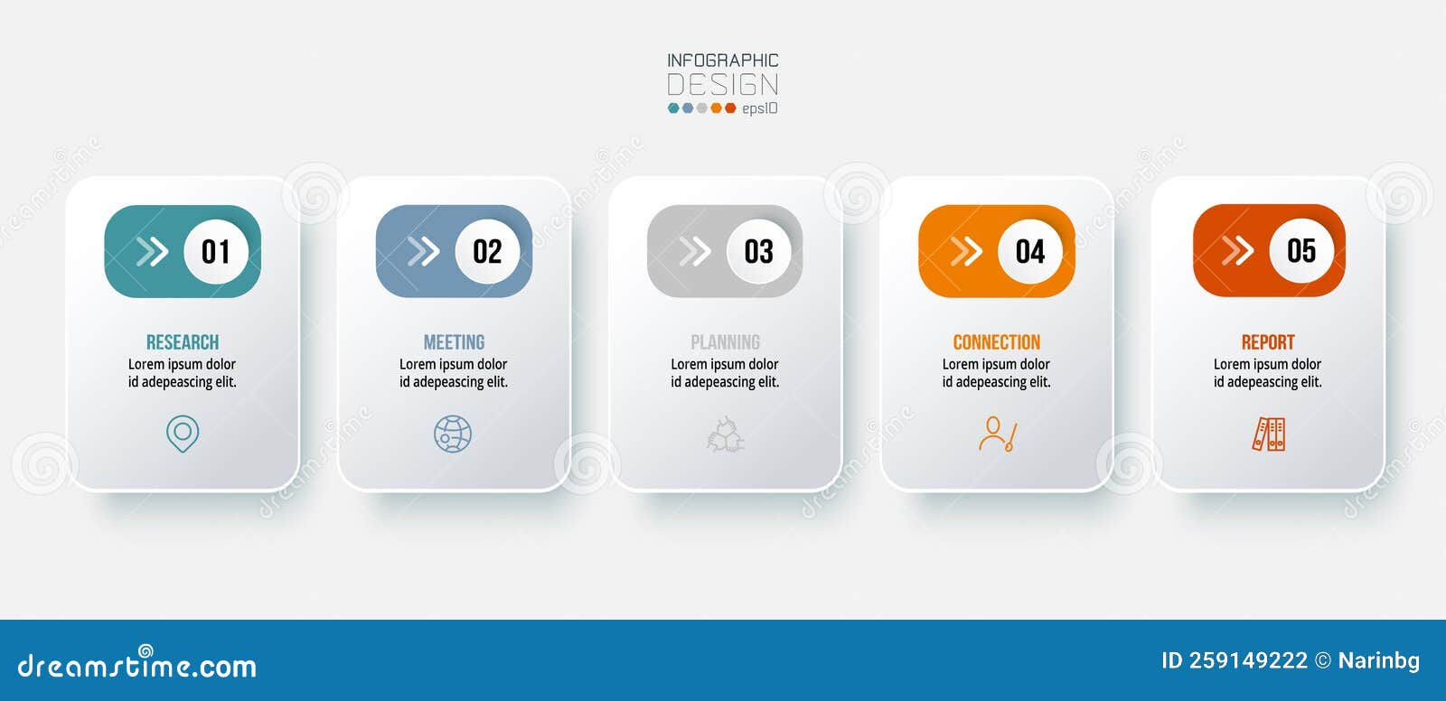 Infographic Template Business Concept with Step Stock Vector ...