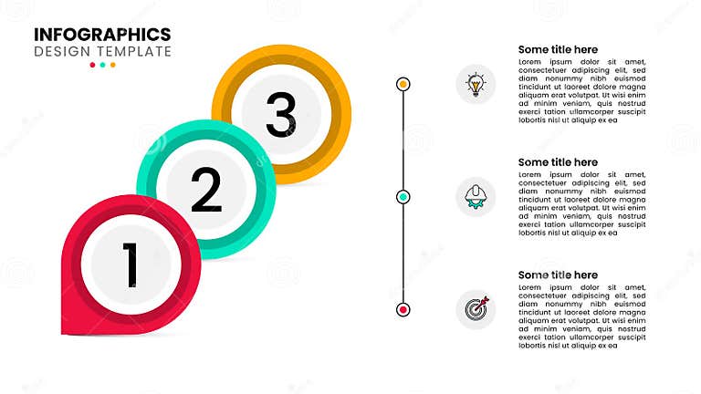 Infographic Template 3 Circles with Numbers Vector Stock Illustration Infographic Template 3 Circles with Numbers Vector Stock Illustration
