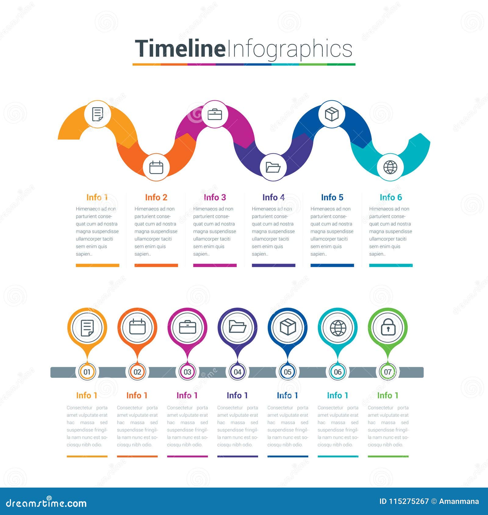 Clean and Colourful TimeLine Infographics. Creative, Infographic Throughout Adobe Illustrator Infographic Templates