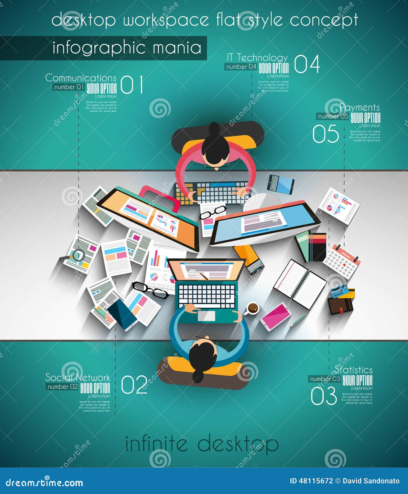 infographic template with flat ui icons for ttem ranking