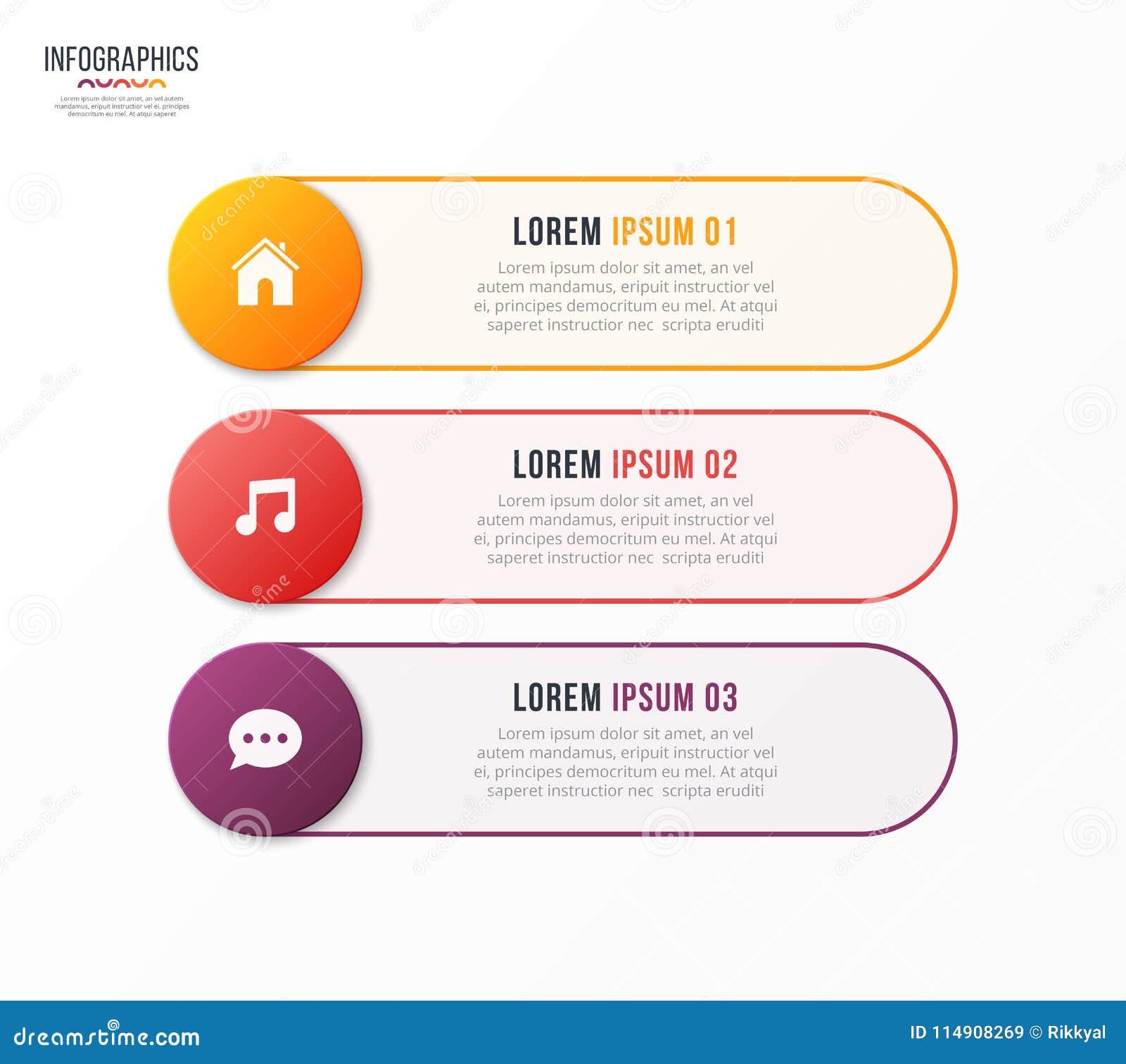 infographic template with 3 options.   for web, adve