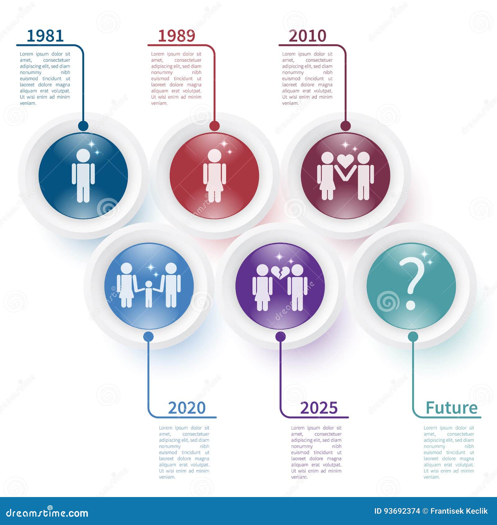 infographic-template-timeline-relationship-stock-vector-illustration