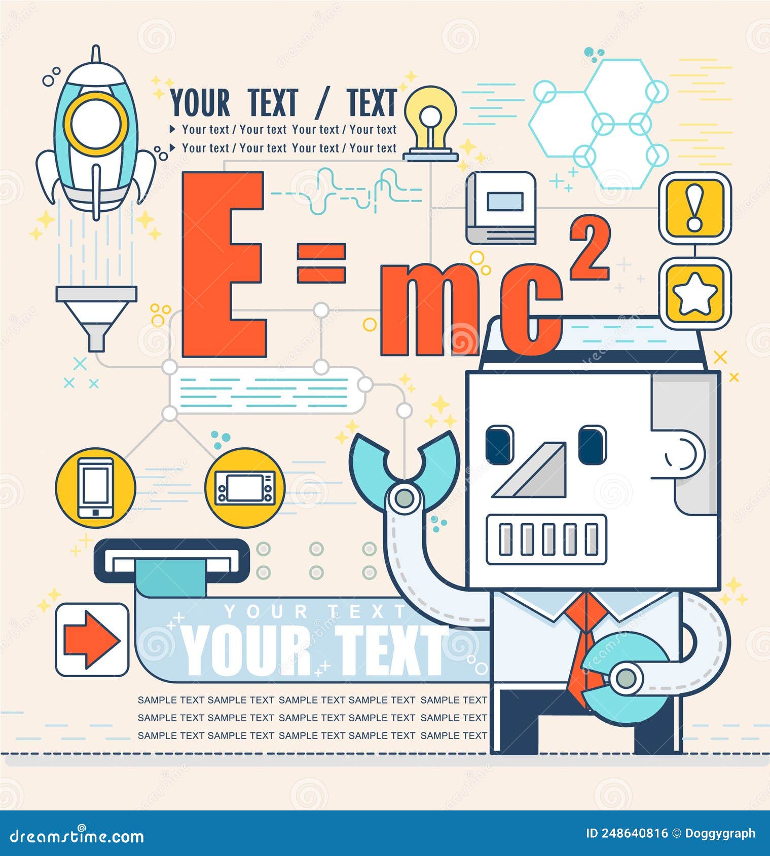 Infographic Theory Of Relativity By Albert Einstein Vector Infographic Theory Of Relativity By Albert Einstein Vector