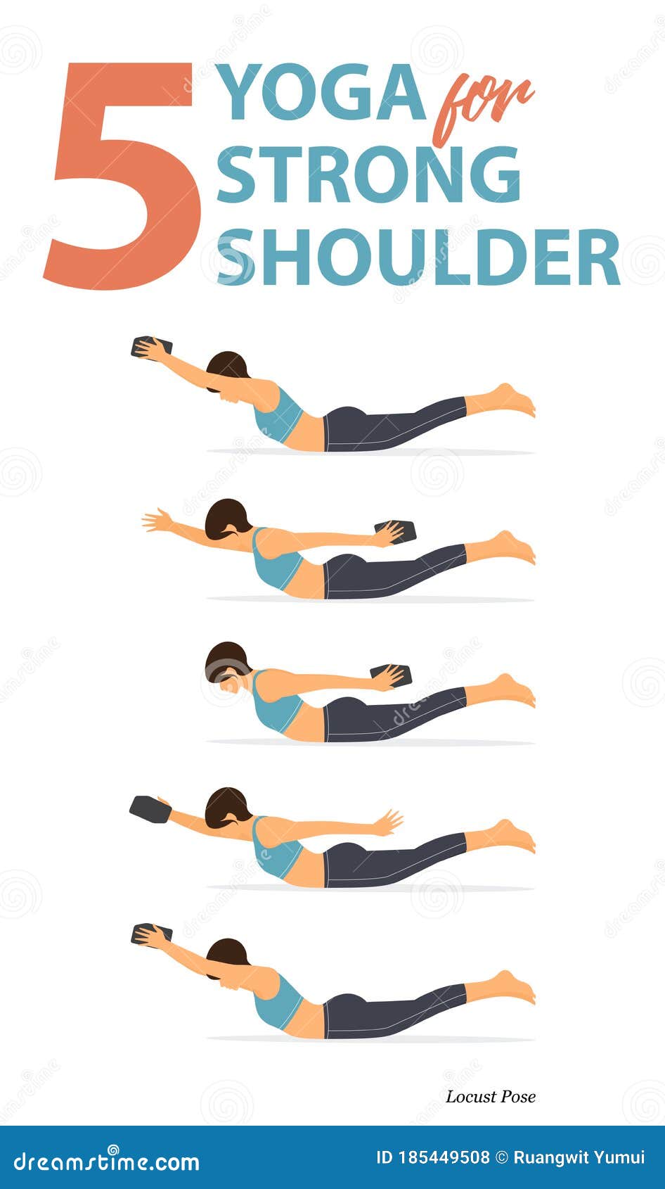 9 yoga poses for stress relief concept Royalty Free Vector