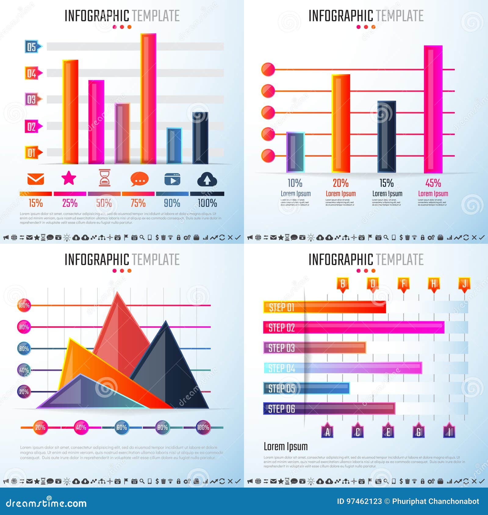 Infographics Design Template Stock Vector - Illustration of column ...