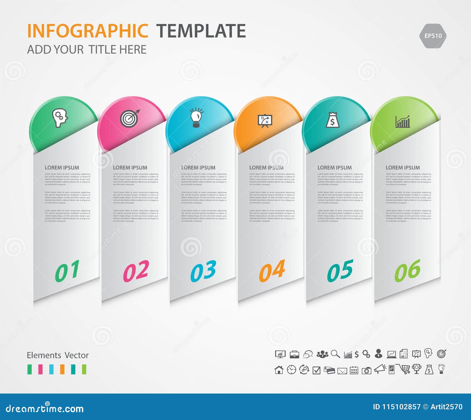infographics s diagram with 6 steps, options,  , rectangular 3d icon, presentation