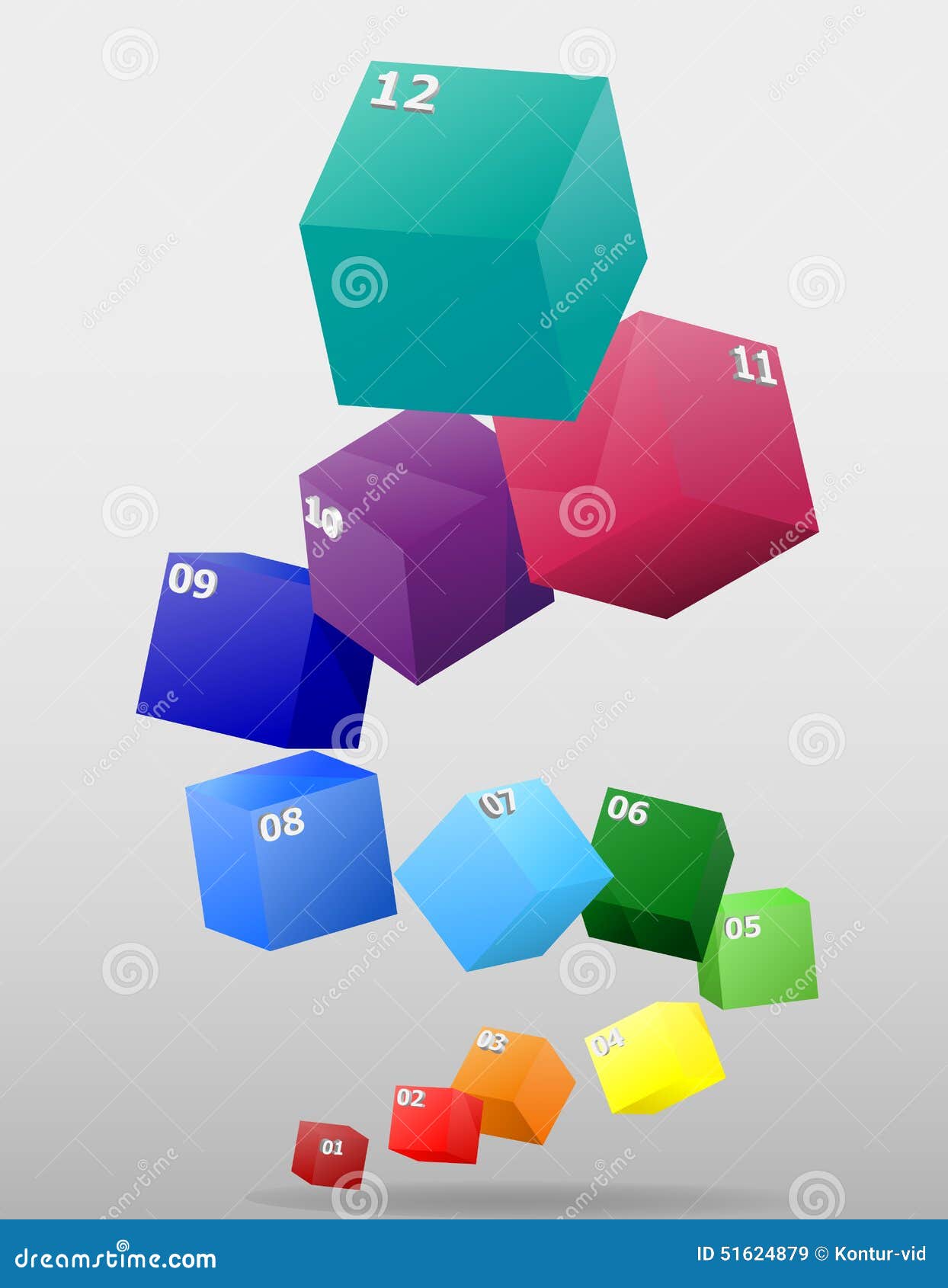 infographics multicolor visually surround 3d  