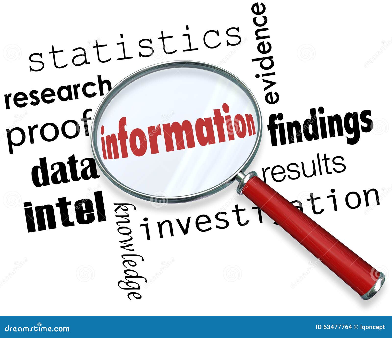 information magnifying glass searching facts data research