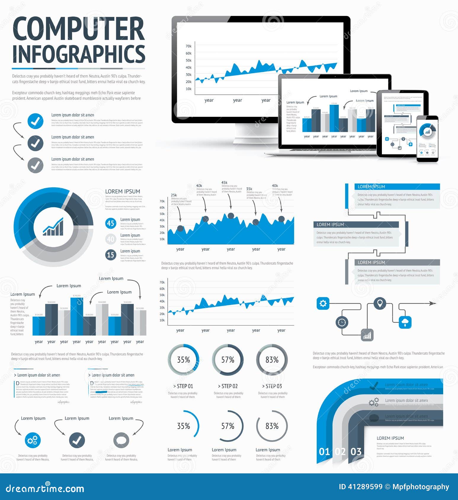 information technology statistics infographic elem