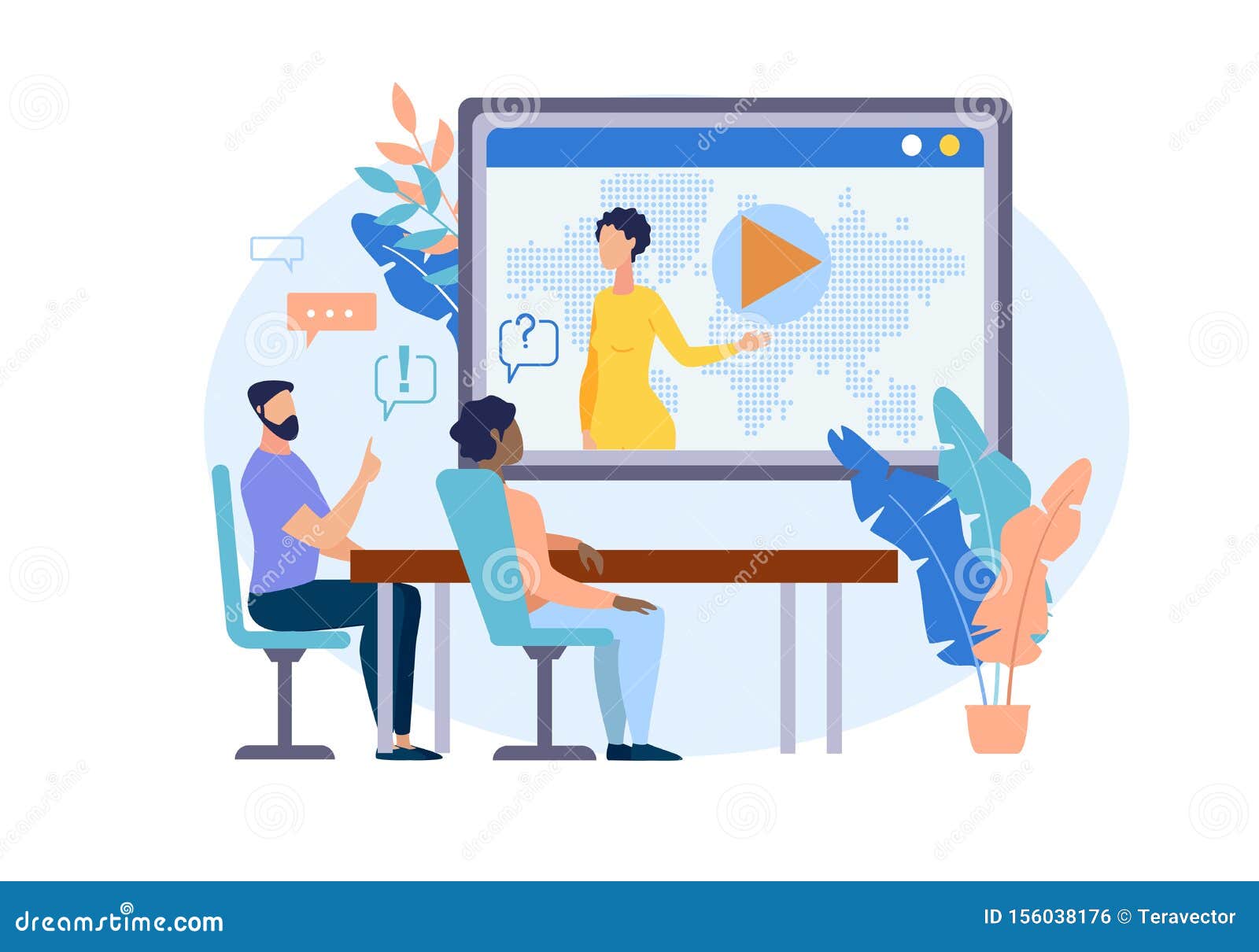 Video Conferencing Stock Illustrations – 1,421 Video Conferencing Stock