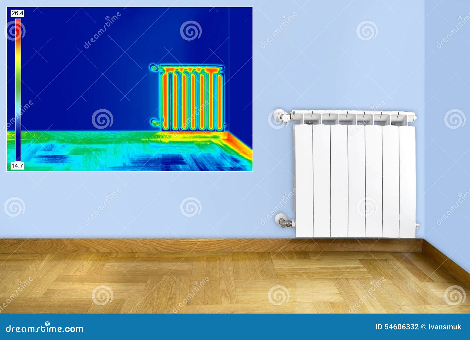 Infrarood Beeld Van Radiator Stock Foto Image of binnen, onderzoek
