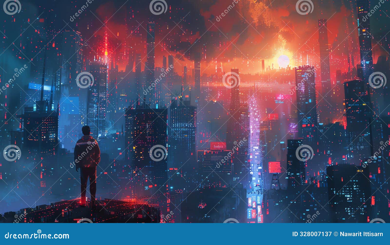 infuse the unexpected with a mix of pixel art and distorted camera angles illustrate a futuristic setting intertwined with
