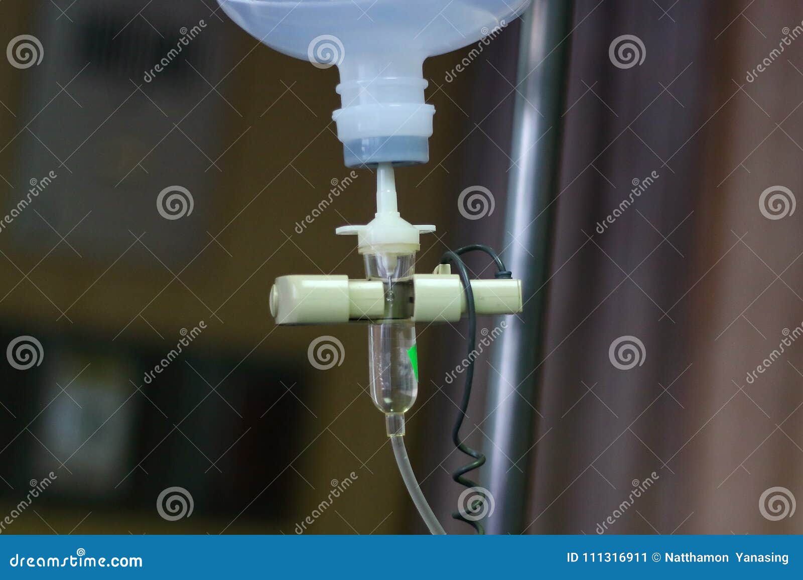 Infusion Bottle with IV Solution in Hospital Stock Image Image of