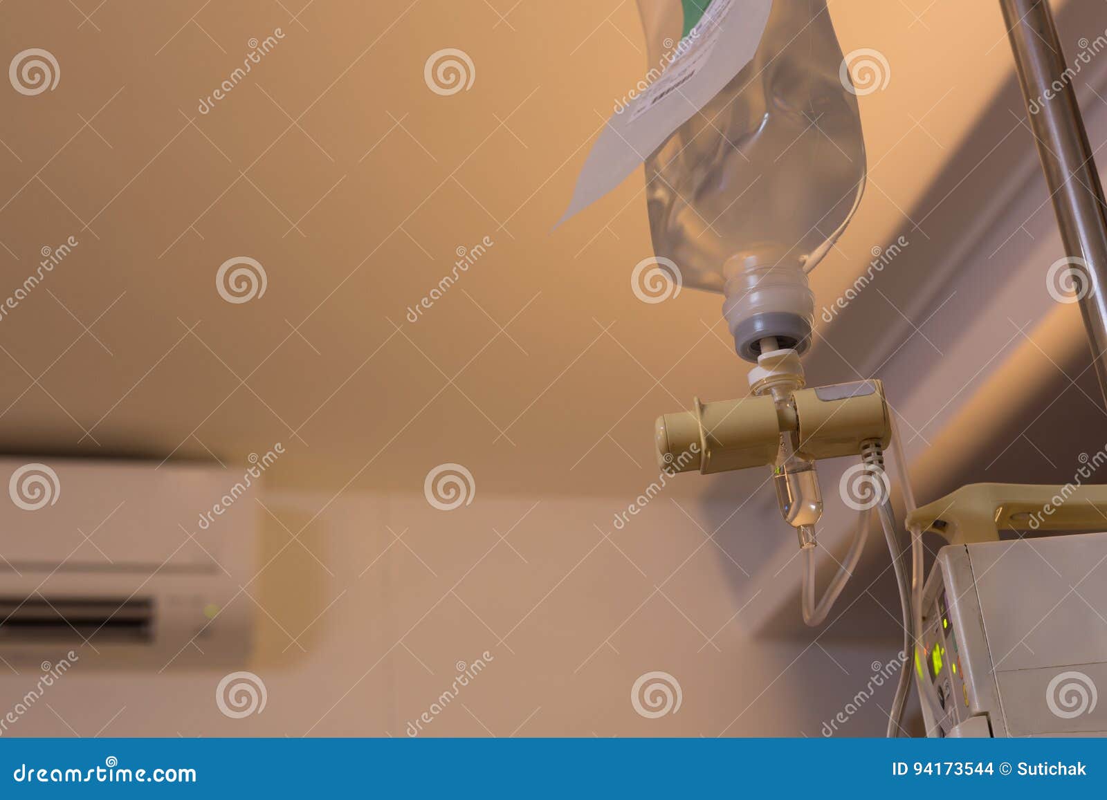 Infusion IV Drip Saline Solution Bottle Medical Stock Photo Image of