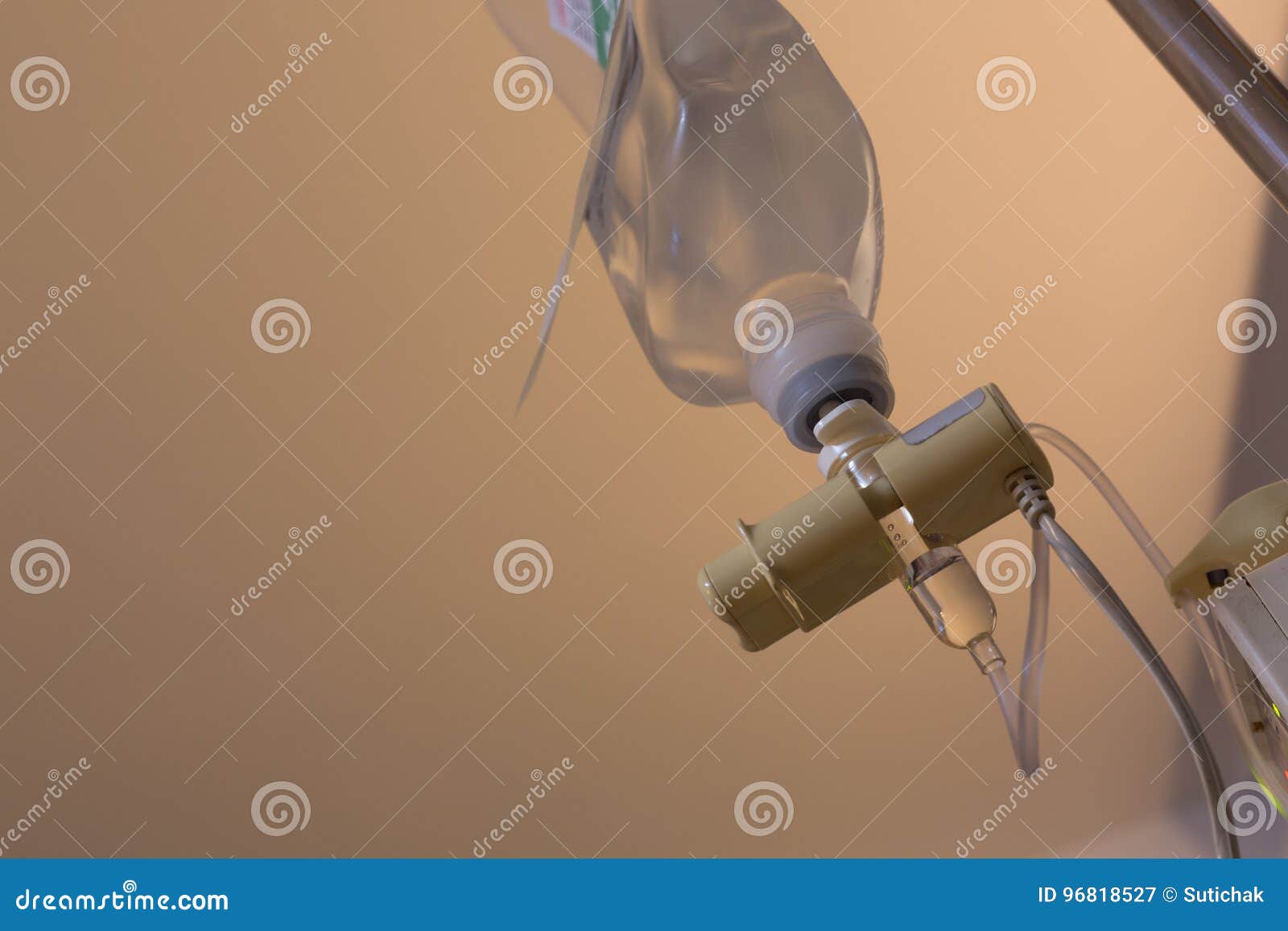 Infusion IV Drip Saline Solution Bottle Stock Image Image of salt