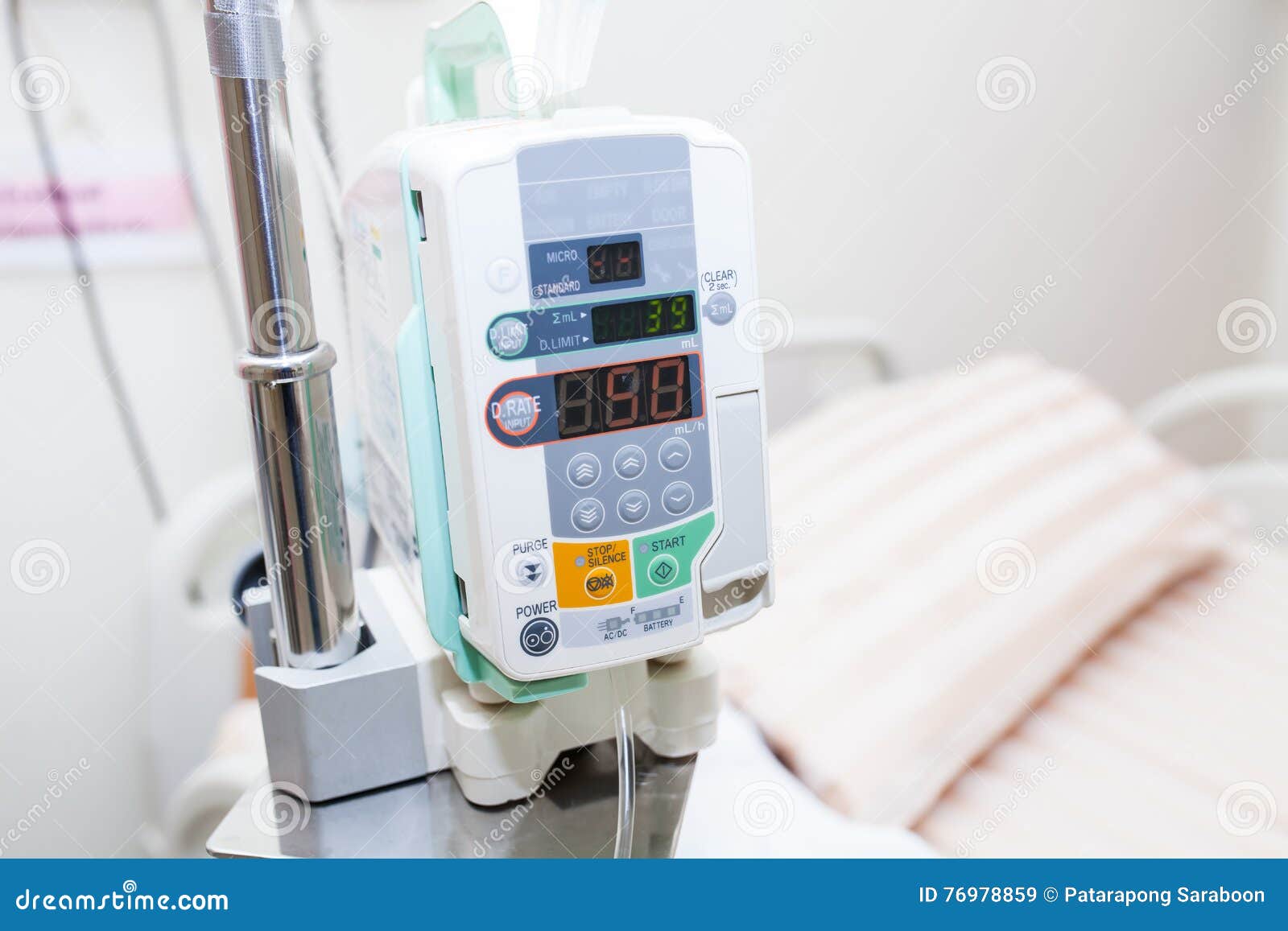 Infusion Pump in the Hospital Stock Image Image of disease, hospital