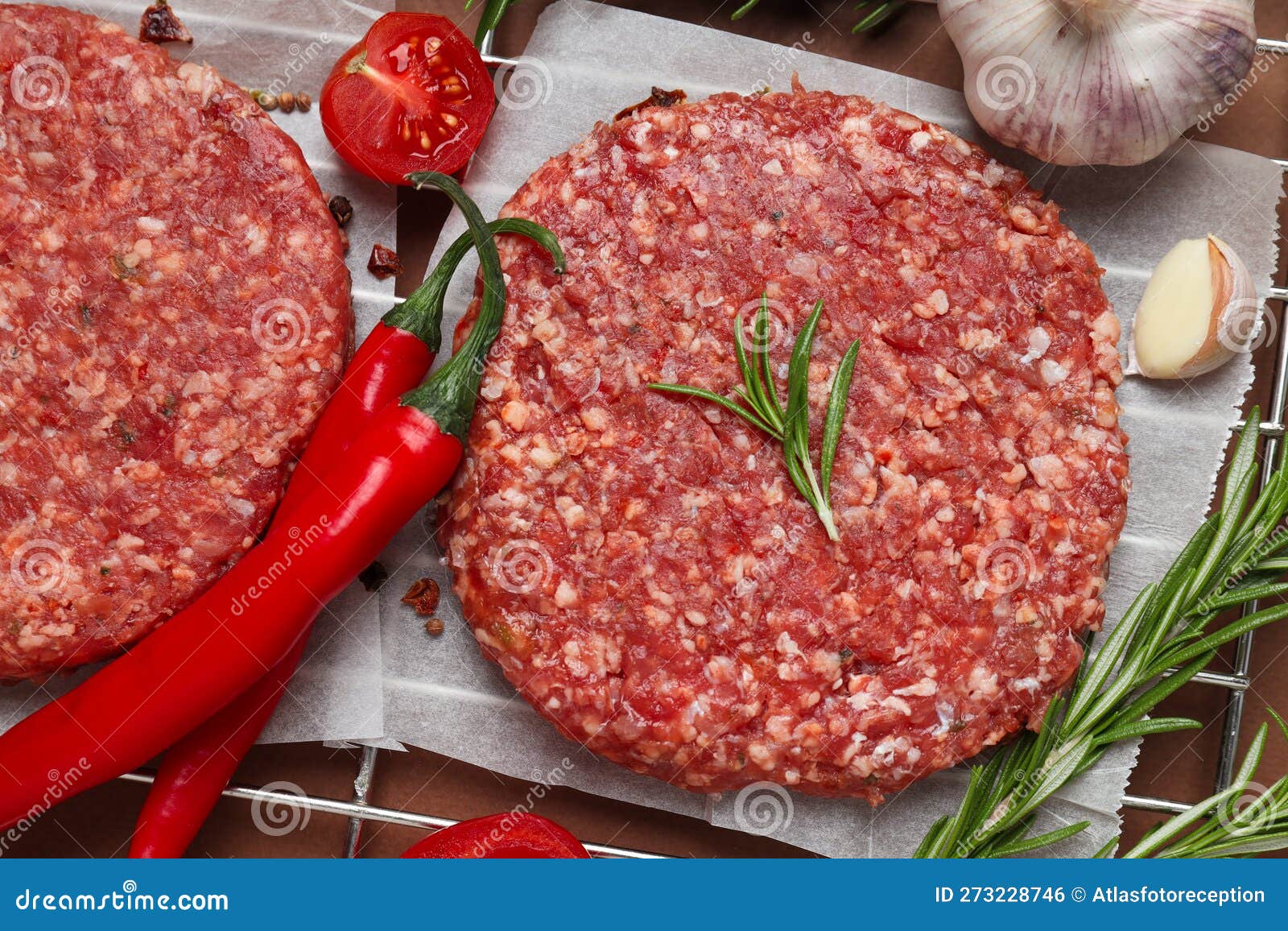 Ingredient for Cooking Grilled Meat Ground Meat Stock Photo Image
