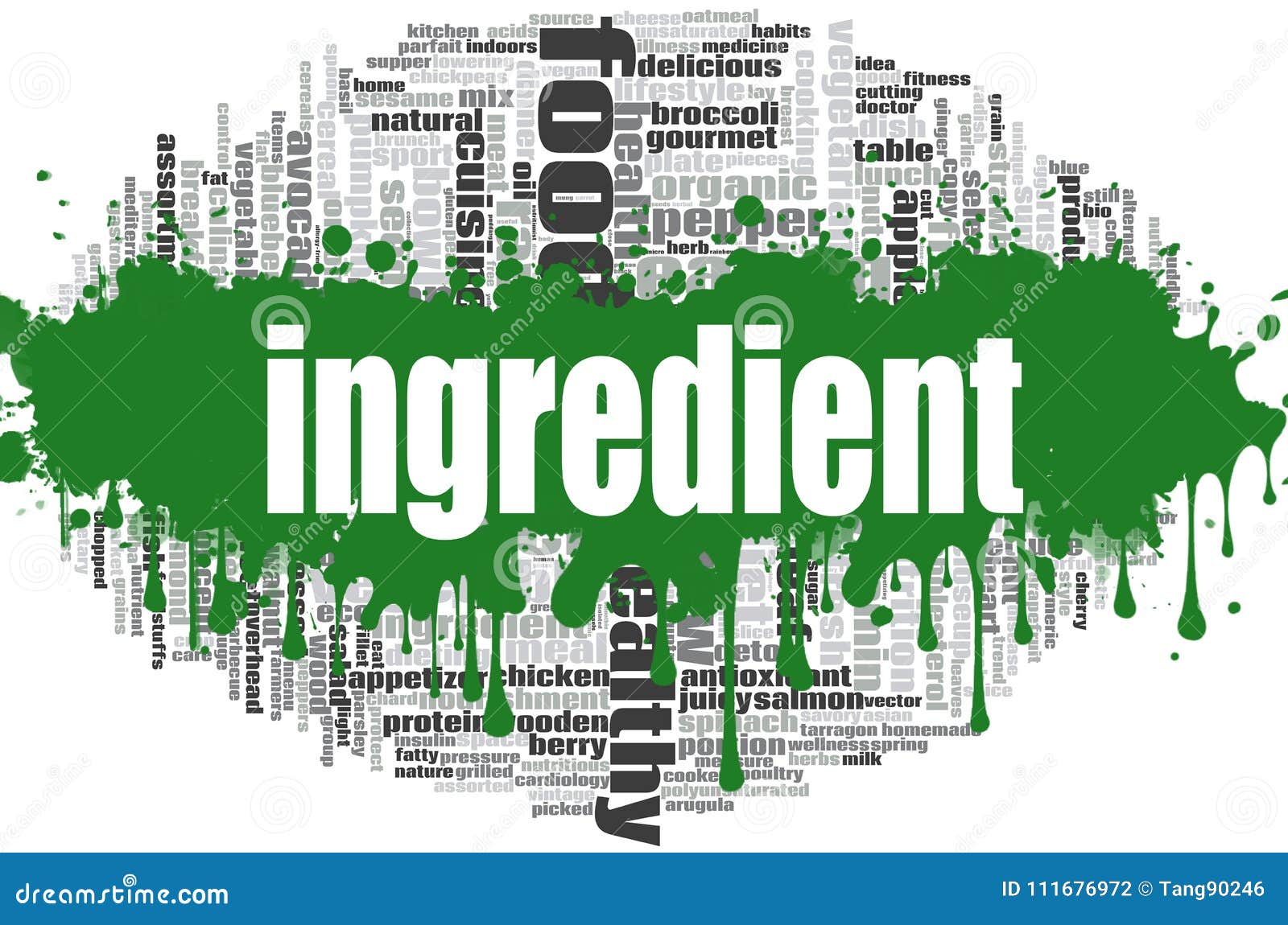 Ingredient word cloud stock illustration. Illustration of healthy