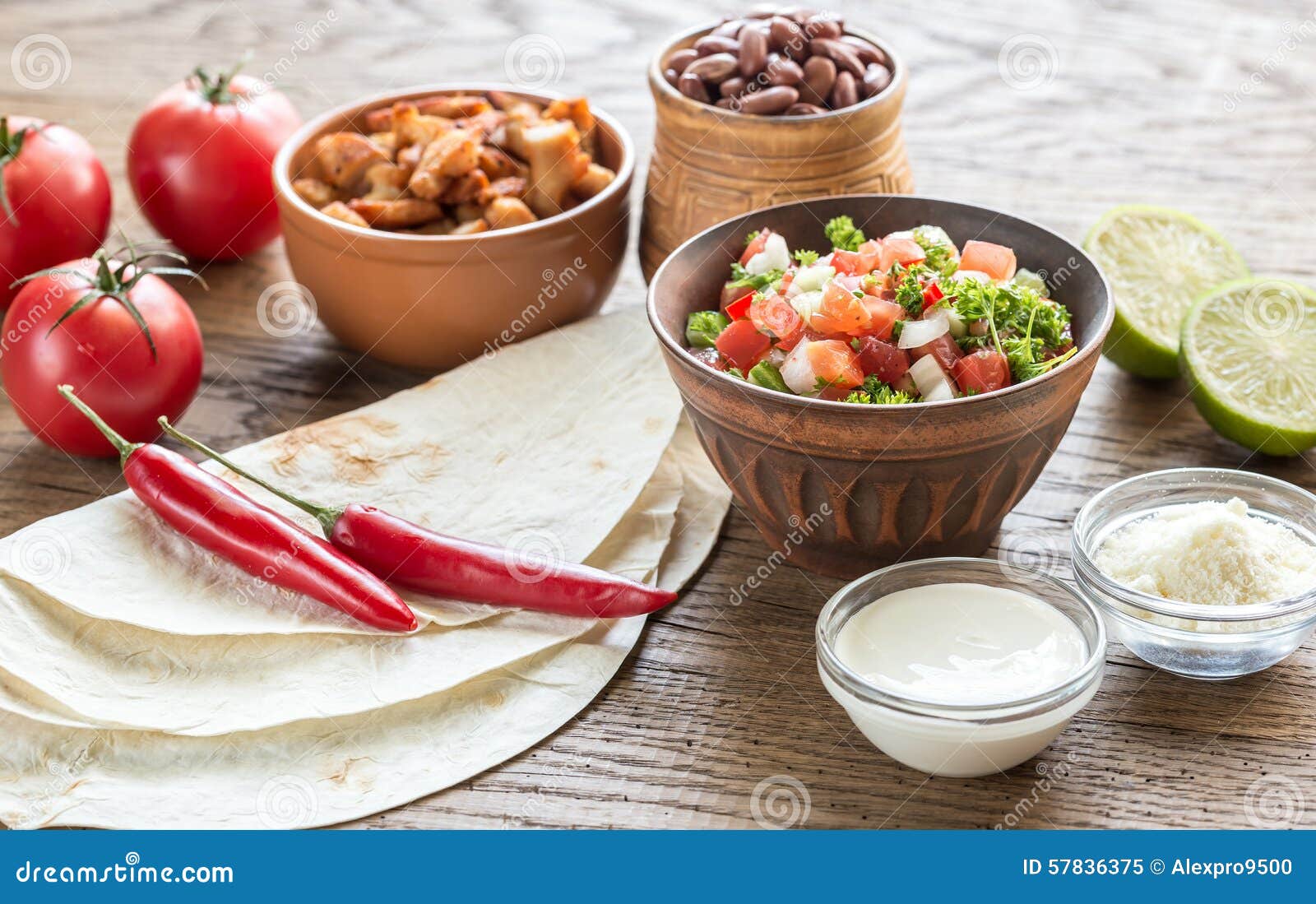 Ingredientes Para O Burrito Imagem de Stock Imagem de salsa, burrito