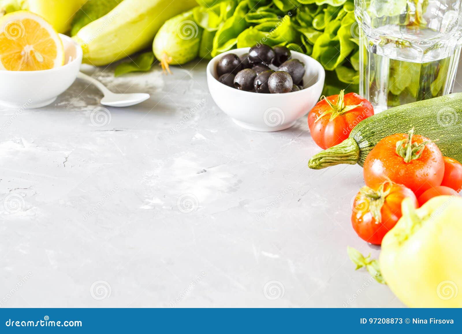 Ingredients for a Bright Summer Salad. Stock Image - Image of healthy ...