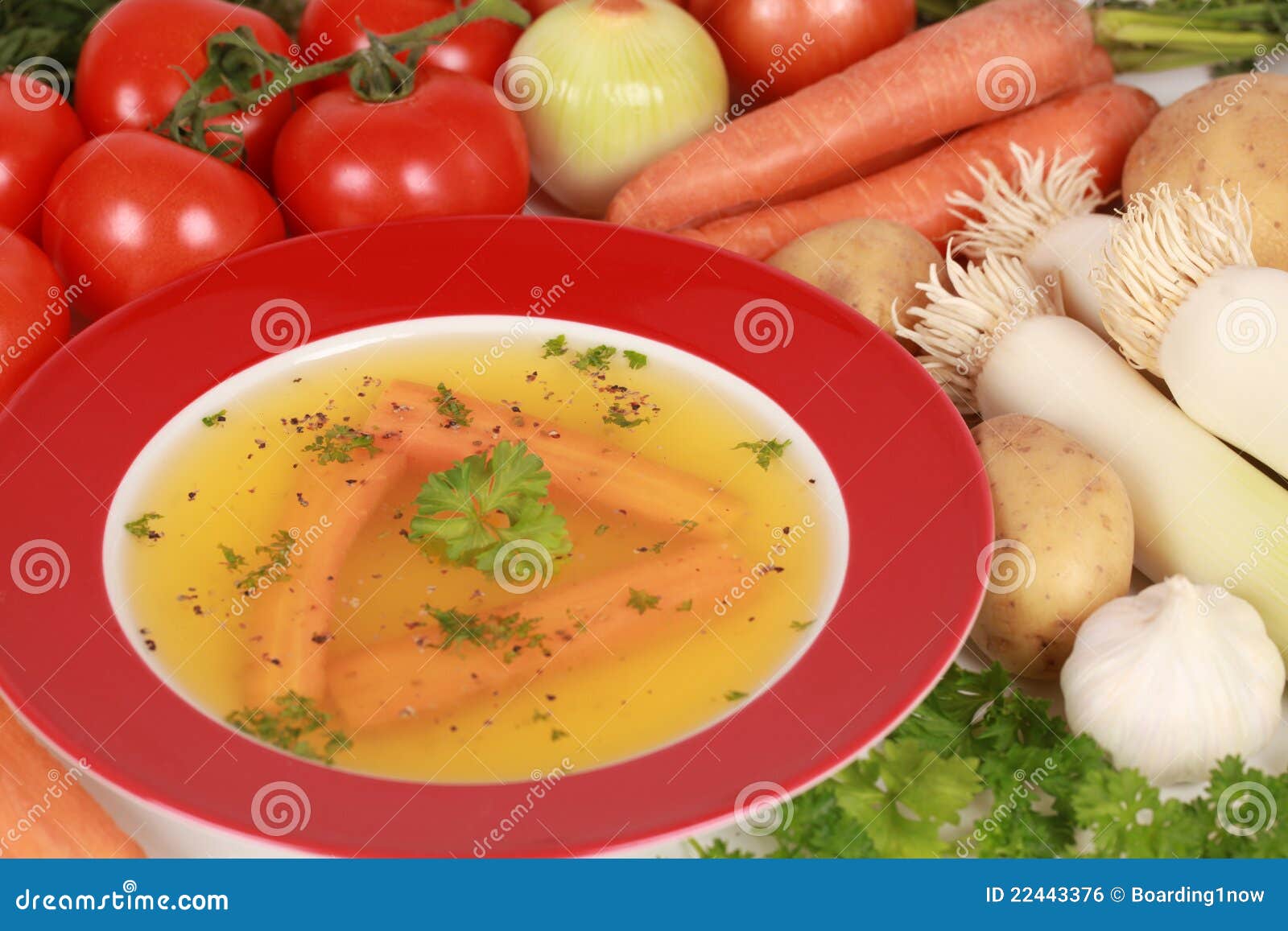 Ingredients for a broth stock photo. Image of tomato 22443376