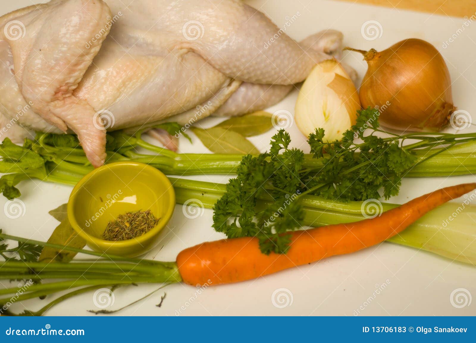 Ingredients for Chicken Soup Stock Image Image of chef, spices 13706183