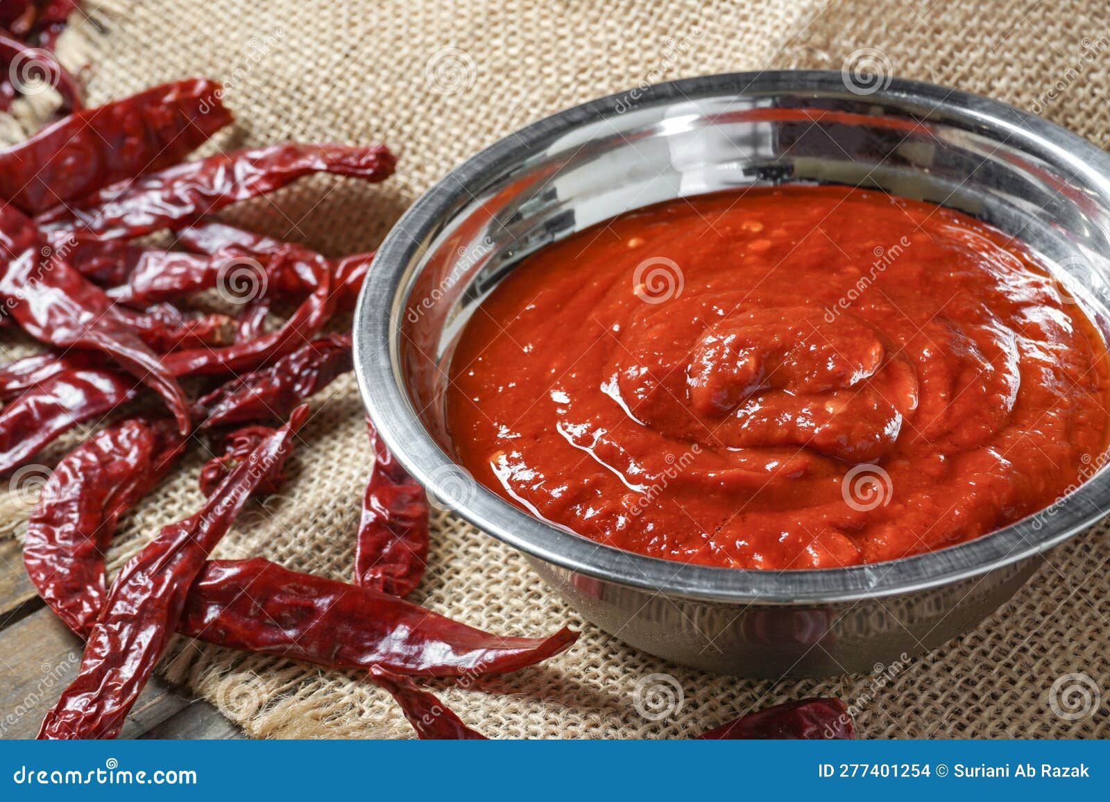 Ingredients for Cooking Dried Chili Paste Stock Photo Image of