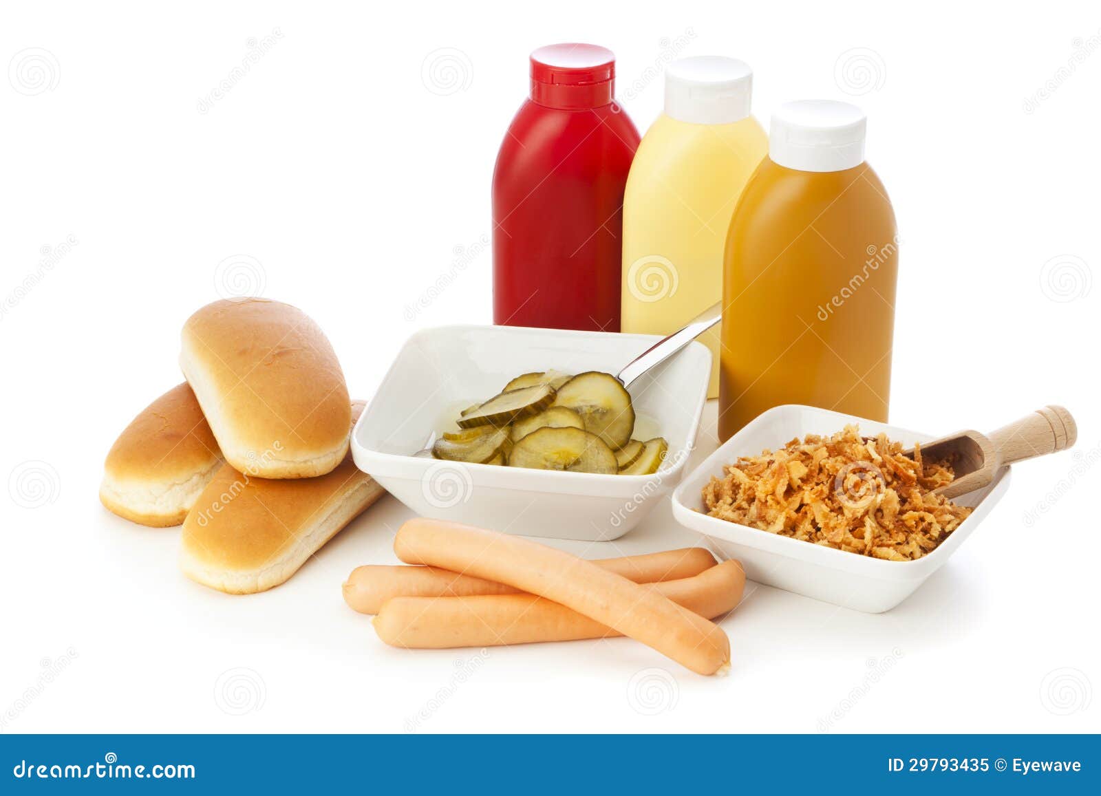 Hot Dog Ingredients stock image. Image of danish, bottle 29793435