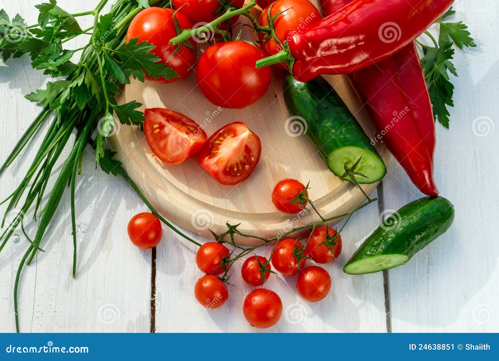 Ingredients for a Fresh Garden Salad Stock Image Image of cucumber