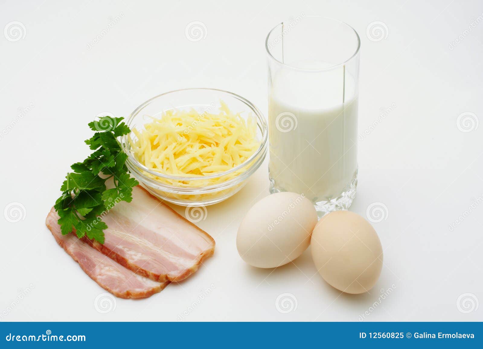 Ingredients for fried eggs stock image. Image of grated 12560825