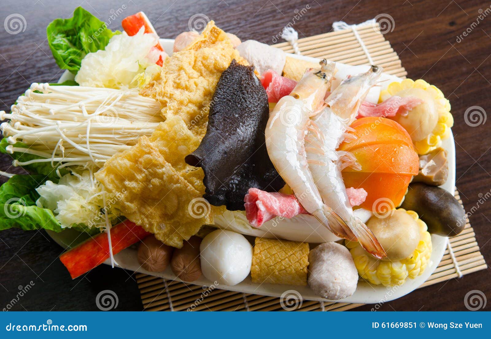 Ingredients for Hot Pot Cook Stock Image Image of cook, meatball