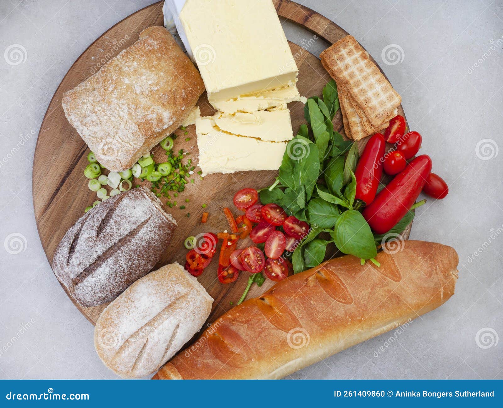 The Latest Food Craze and Buzz, Butter Board Stock Photo