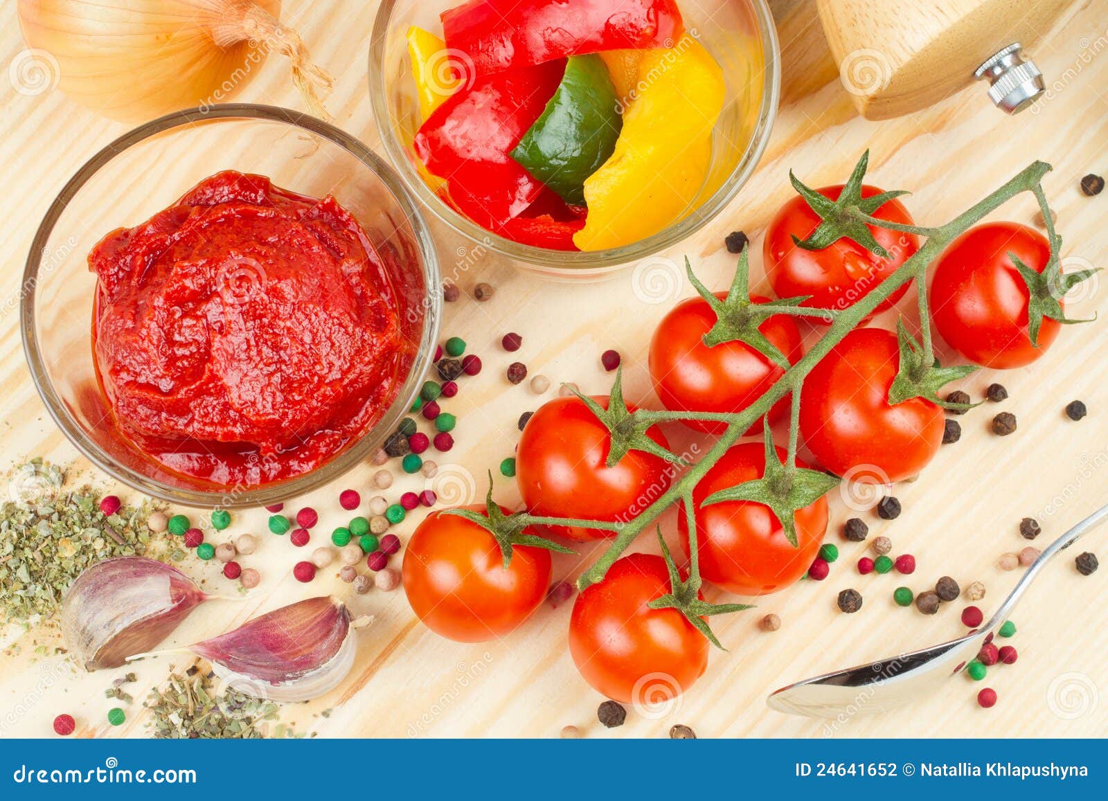 Ingredients For Making Tomato Sauce Stock Photo Image of cuisine
