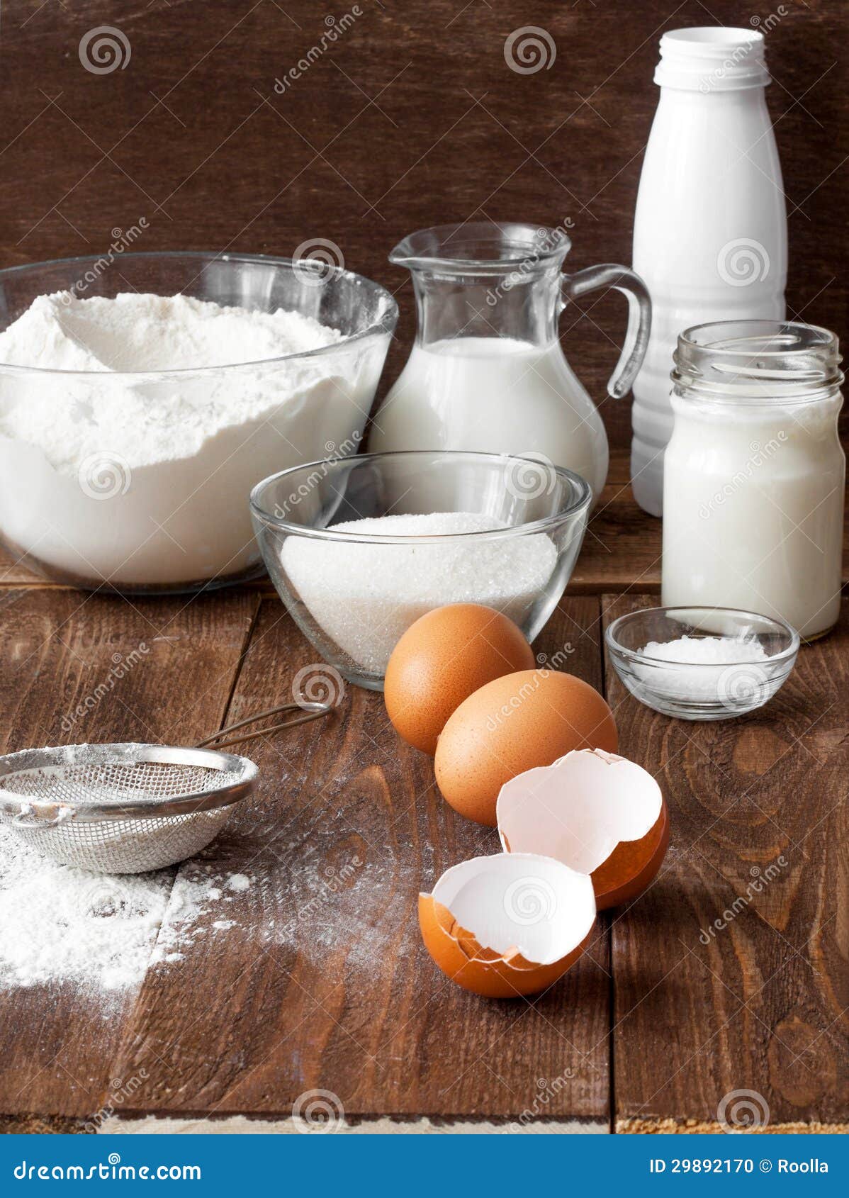 Ingredients for the Pancake Stock Photo Image of eating, ingredients