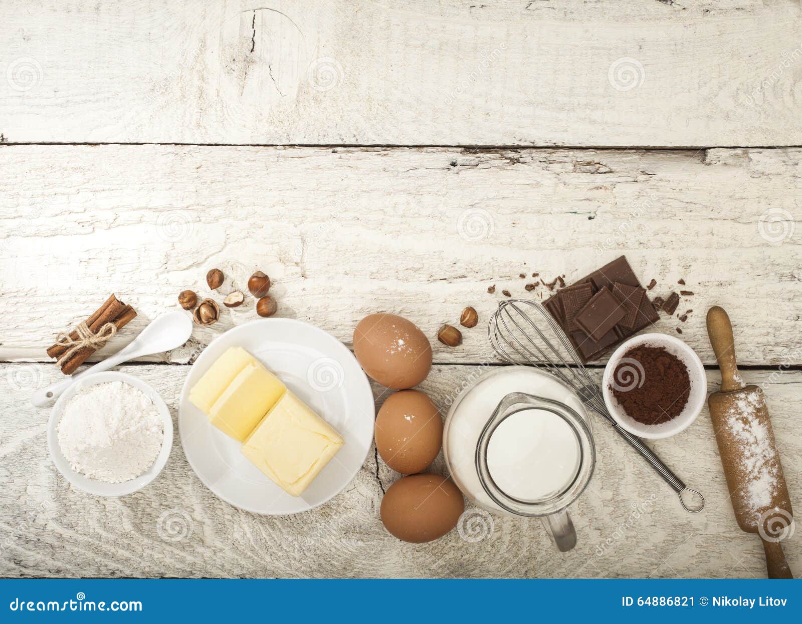 Ingredients For The Preparation Of Bakery Products Stock Image - Image ...