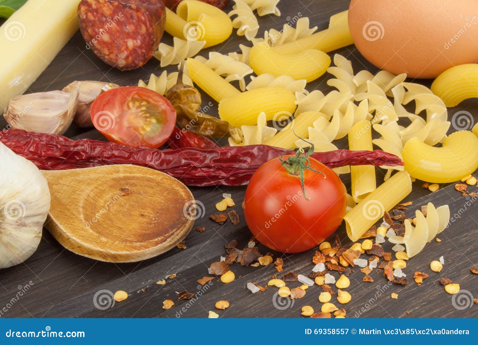 Ingredients for Preparing Pasta. Cooking Pasta Dishes. a Traditional