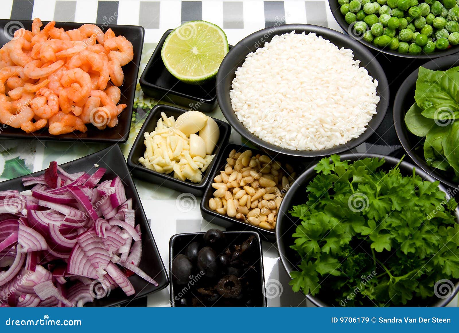 Ingredients for Risotto stock image. Image of healthy 9706179