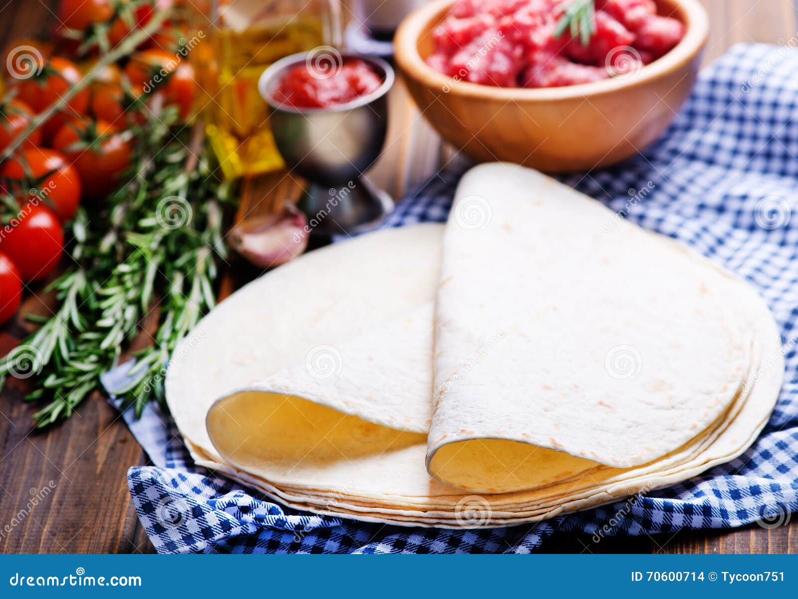 Ingredients for tacos stock photo. Image of homemade 70600714