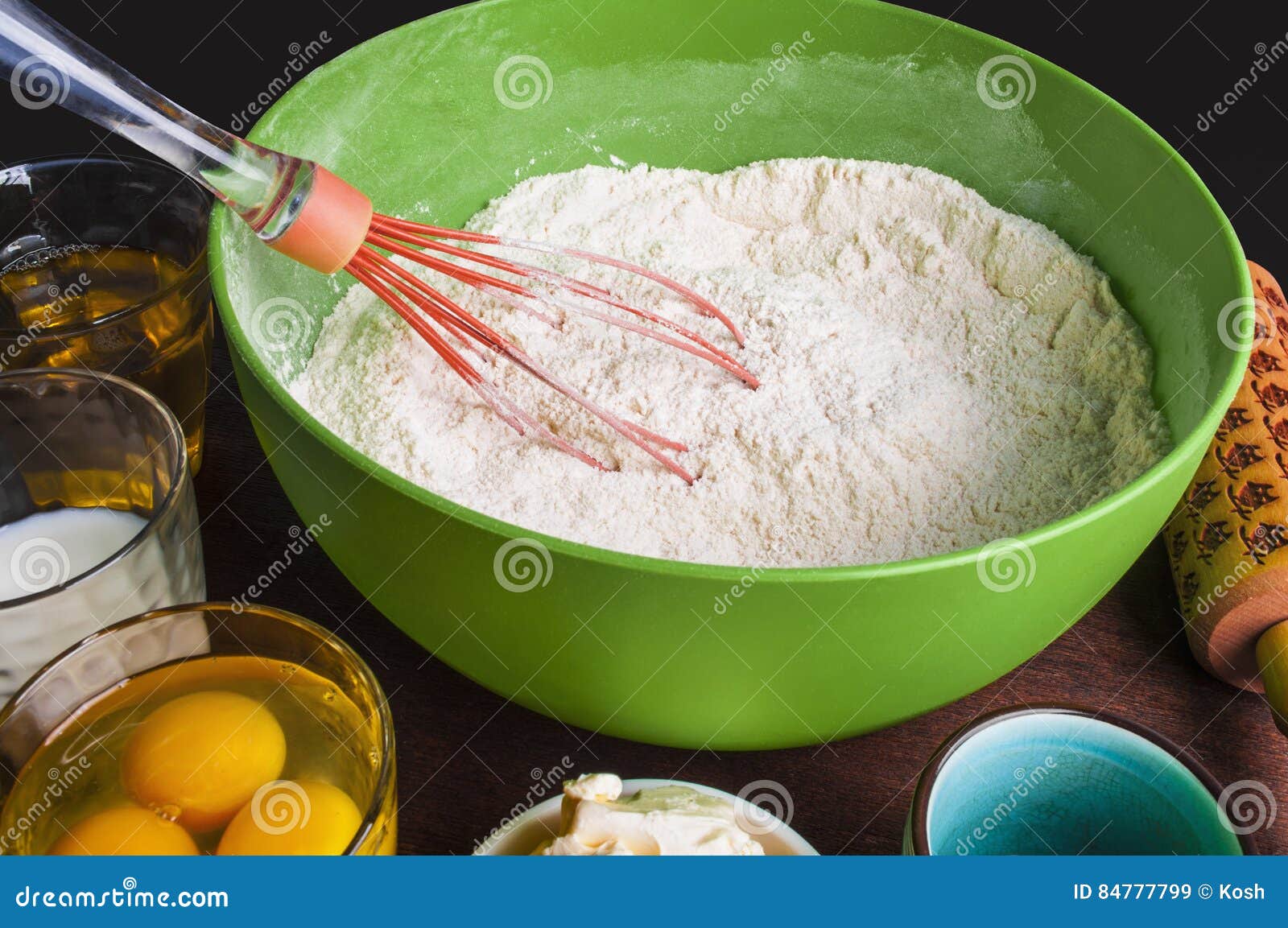 Ingredients and Tools To Make a Cake Flour, Butter, Sugar,eggs Stock Image Image of cooking