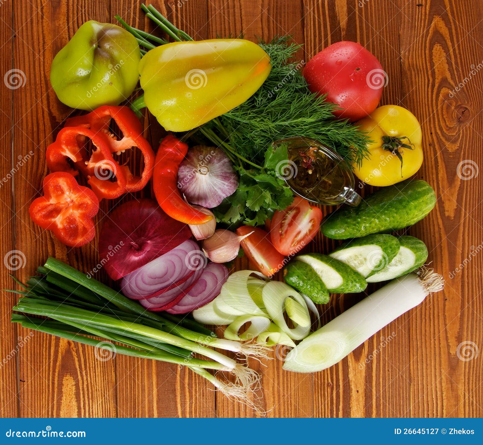 Ingredients of Vegetable Salad Stock Image Image of background, food