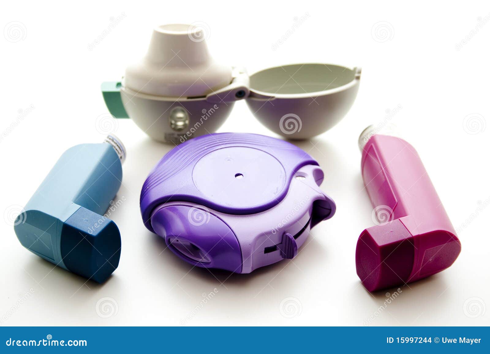 Inhalateurs pour l'asthme photo stock. Image du sain 15997244