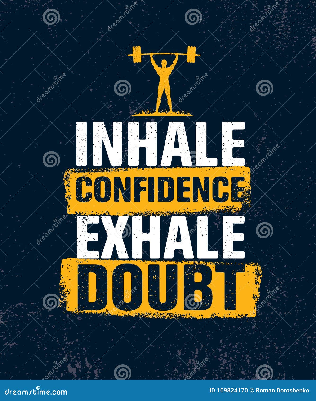 inhale confidence exhale doubt. inspiring creative motivation quote poster template.  typography banner 