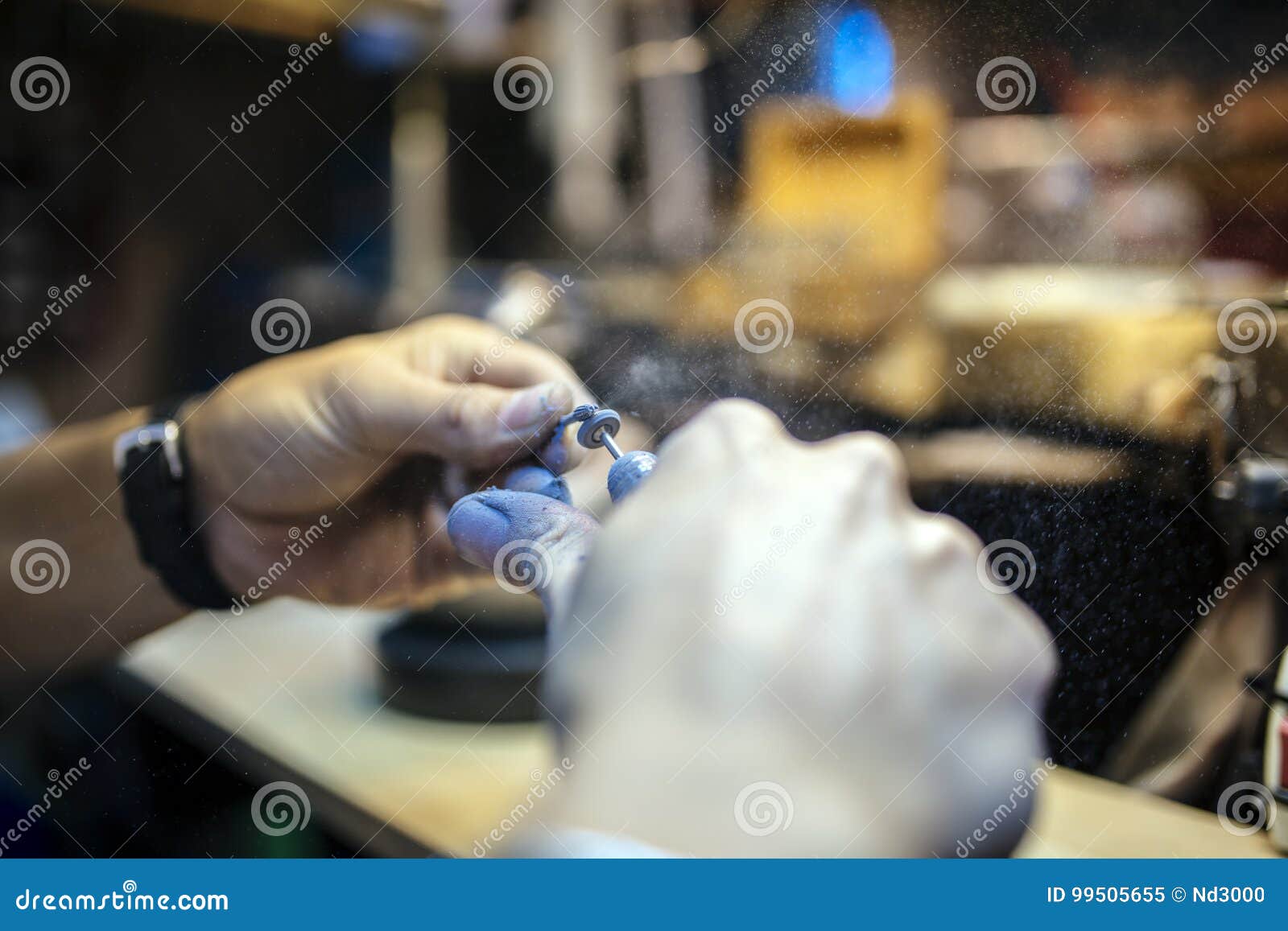 Dust Particles Flying Around during Work Stock Image Image of