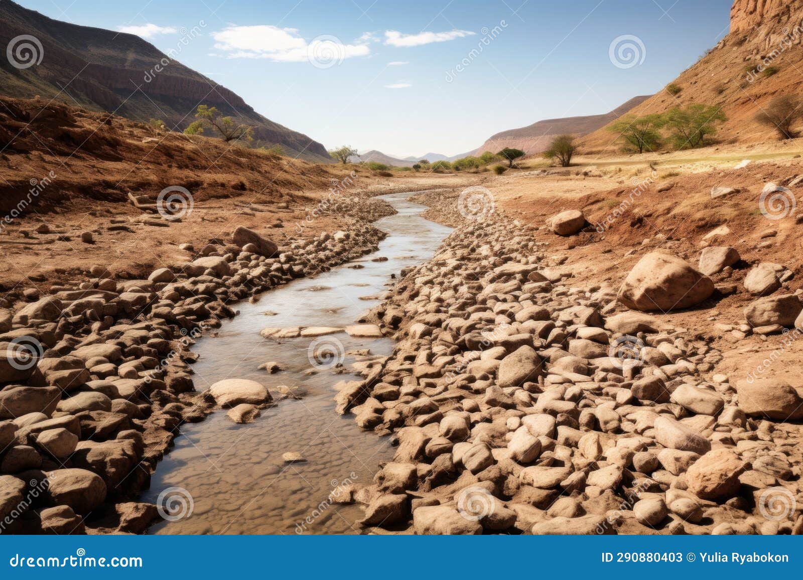 inhospitable dry dirt river climate. generate ai