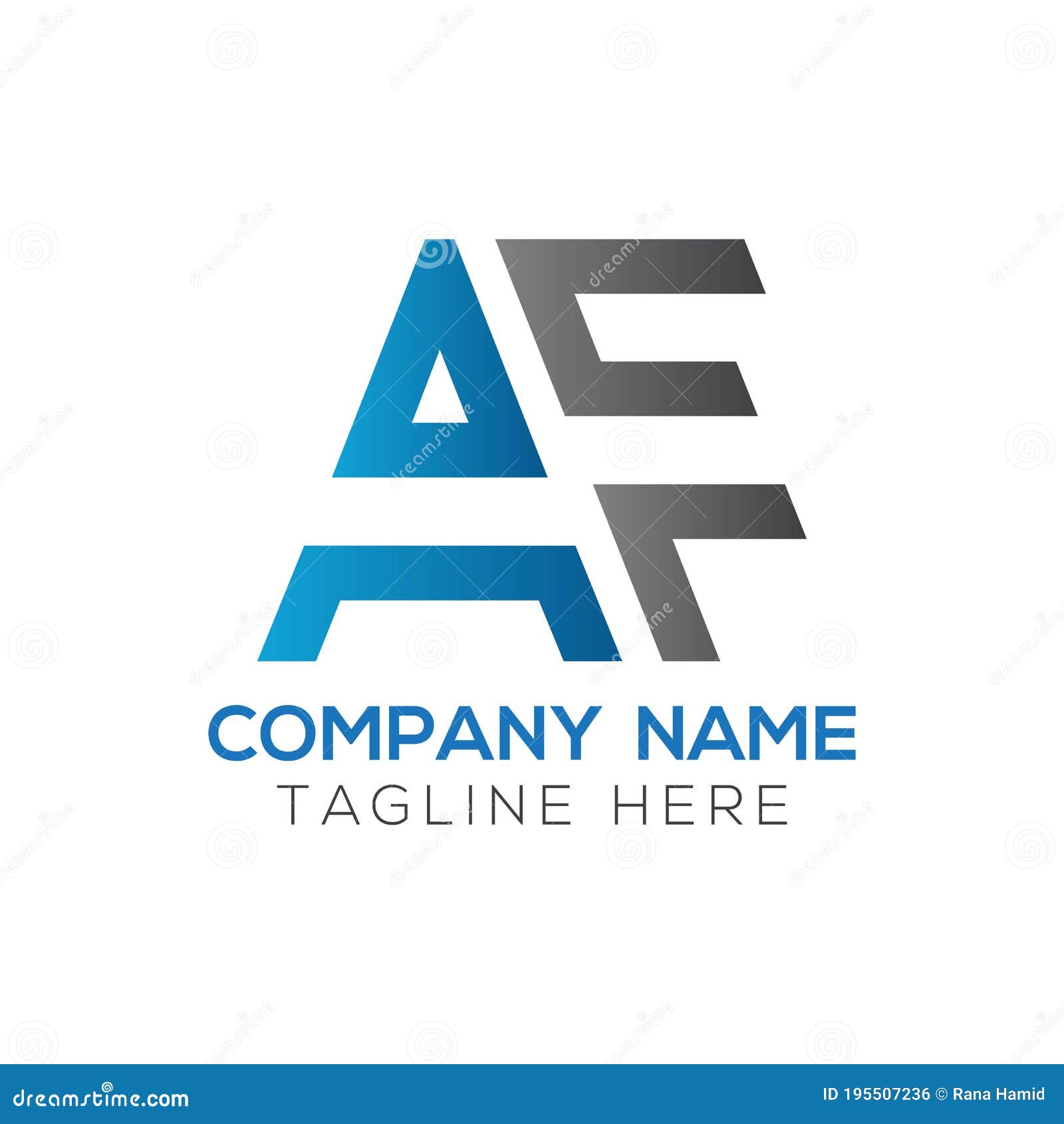 Initial AF Letter Logo Design Modern Business Typography Vector ...